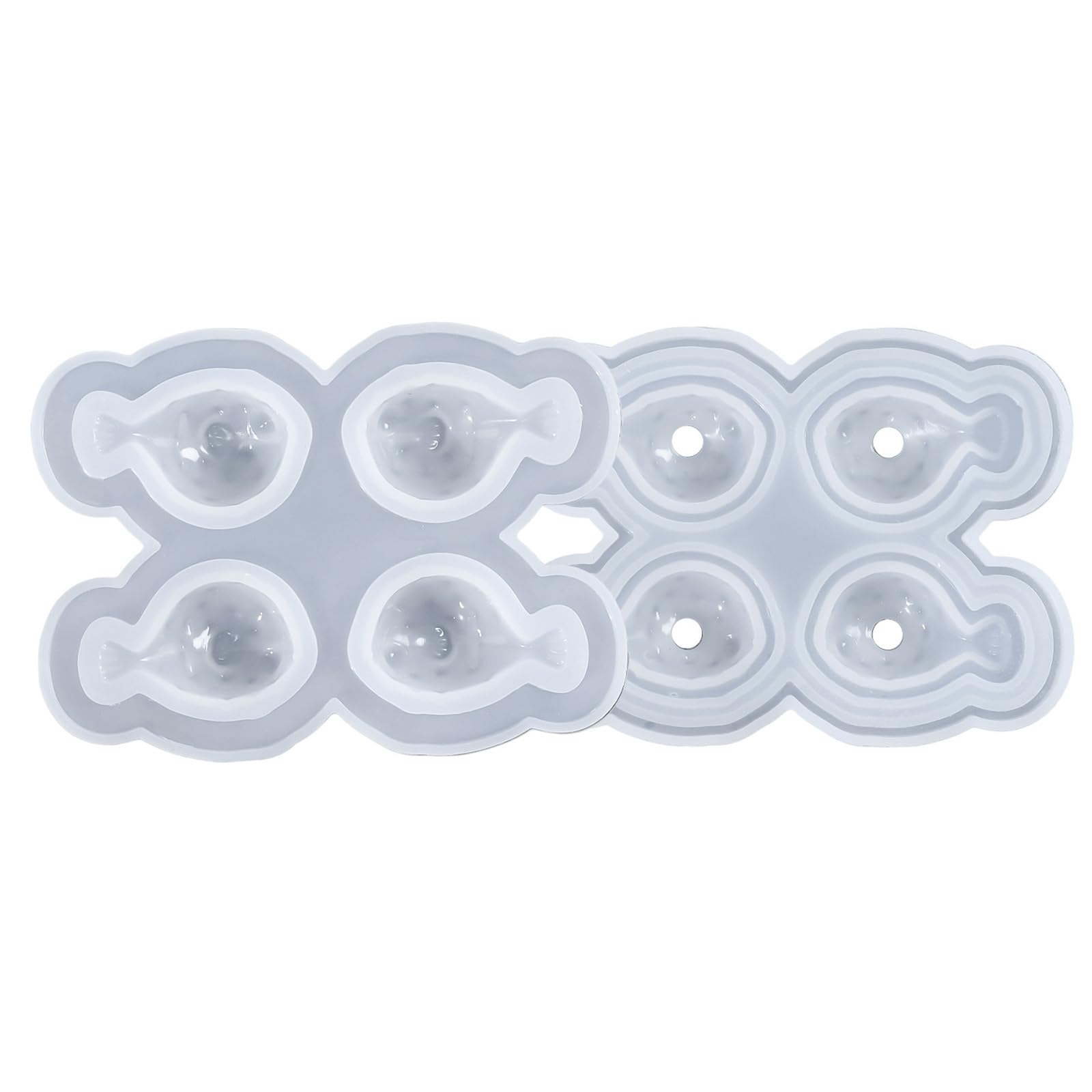 Easy to Remove Ice Cubes Tray Portable Fish Shape Freezer Safe Ice Molds for Drink and Innovative Shape Freezer Safe Molds