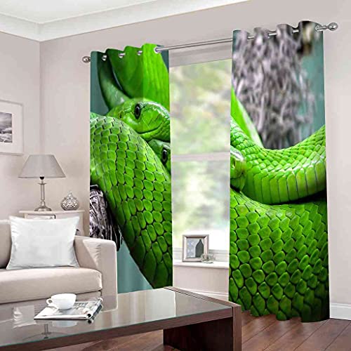 Rideau occultant thermique isolant phonique polyester vert salon 300x270cm