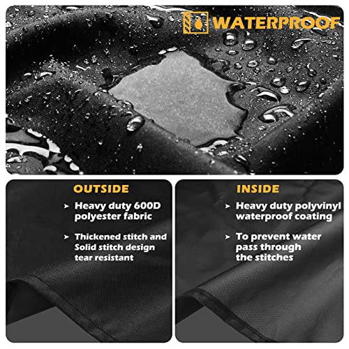 Grisun Grill Cover For Oklahoma Joe's Longhorn Reverse Flow Smoker, Anti-Fade Waterproof Smoker Cover For Oklahoma Joe's Longhorn Reverse Flow Grills, No Fading For 2 Years, Drawstring For Secure Fit #TOP3