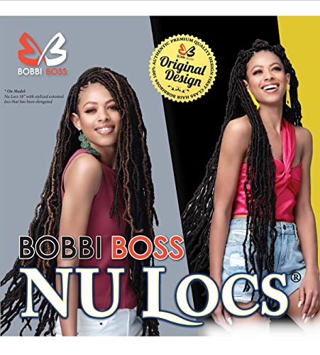 (6-Pack) Bobbi Boss Synthetic Hair Crochet Braids African Roots Braid Collection Nu Locs 24" (1B) #TOP5