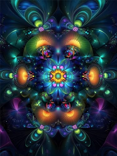 Sueño Pintar por Numeros Adultos Sin Marco 30x40cm, Pintar por Numeros Adultos Mandala Patrón con 3 Pinceles y Pigmento Acrílico, Paint by Numbers Adults Kit per Home Decor, Regalo Hombre, Cod1-604
