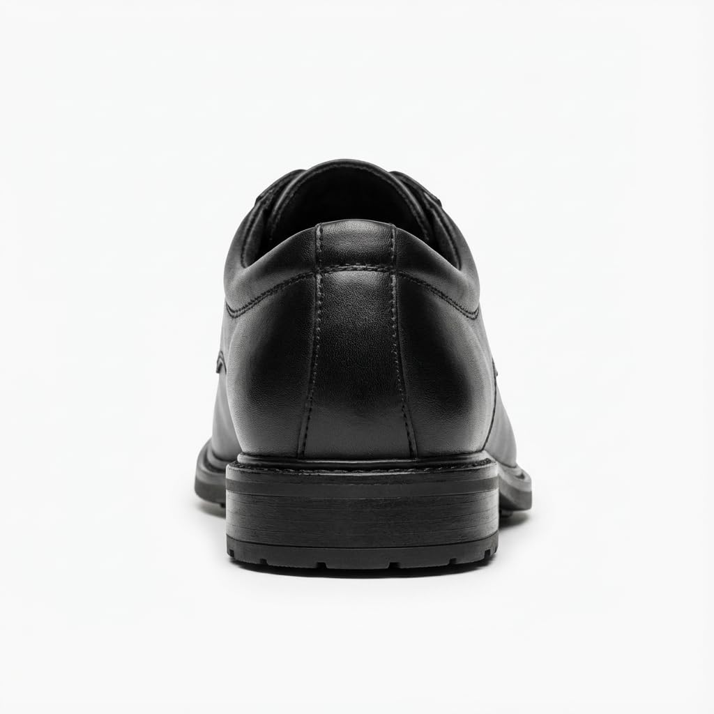 Scarpe Uomo Eleganti in Pelle con Lacci e Tacco Basso | Modello classico da ufficio con punta arrotondata e linea formale, adatto a cerimonie, lavoro e occasioni importanti