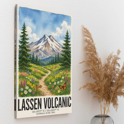Décoration esthétique de bureau avec le poster volcanique Lassen - 7