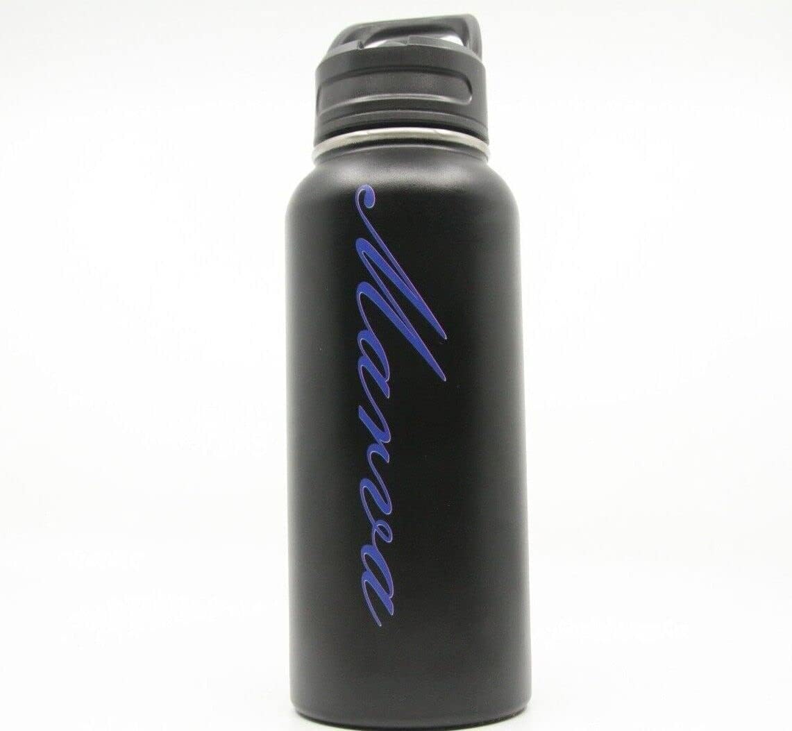 Personalized Stainless Steel Sports 32oz Hydro Water Bottle With Custom Photo Print & Engraved Free - Vacuum-insulated, 32-fluid-ounce body keeps liquids pipping hot or icy cold for hours on end! - Image 3