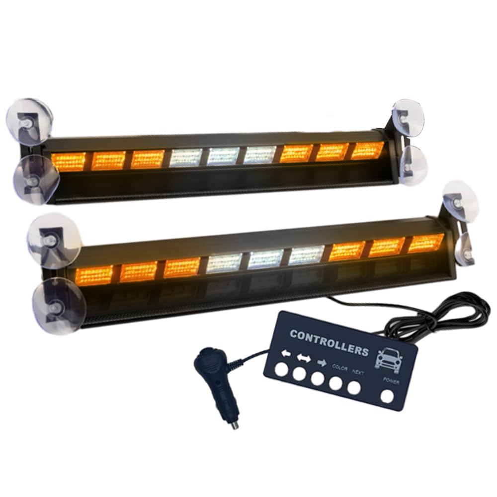 Riloer Luces estroboscópicas para coche, 162 LED de advertencia de peligro, luces intermitentes de emergencia, luz estroboscópica intermitente, luz de emergencia para coche, luz de advertencia de