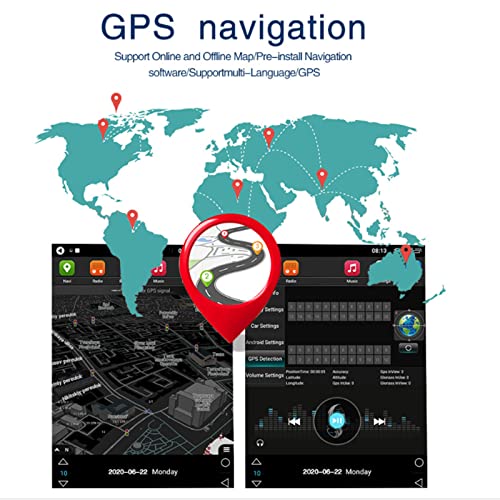 Estéreo de carro de 9,7 polegadas para android 10.1, tela de toque ips de navegação gps 1g 16g sem f