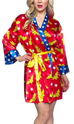 DC Comics Wonder Woman Womens Silk Printed Robe