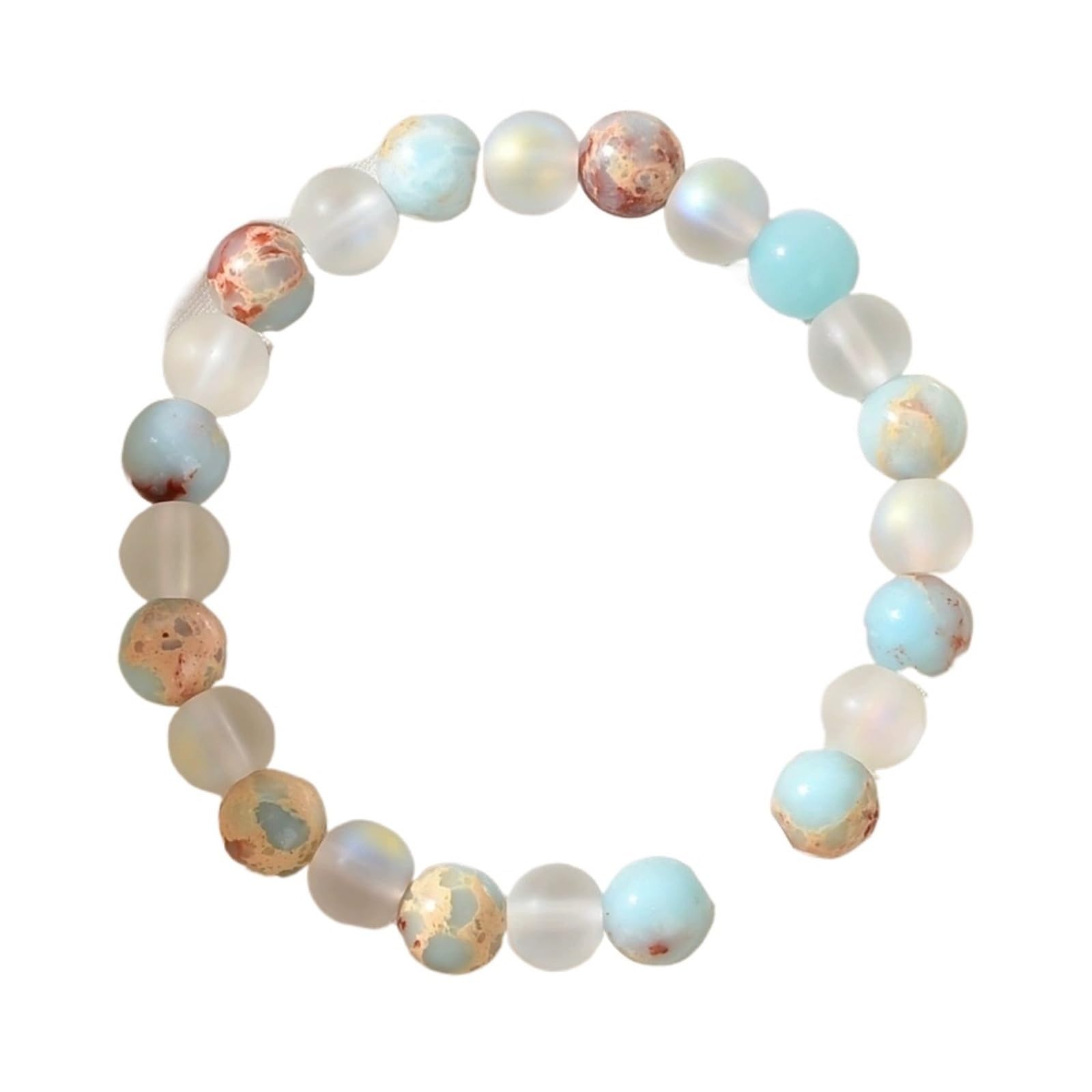 Genérico Pulsera con cuentas de colores for mujer y hombre, piedra ojo tigre, amatista, turquesa, joyería