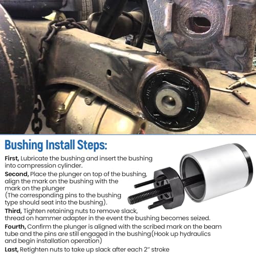FuseRish S-21307 Wide Beam Bushing Installation Tools Kit Compatible with Hendrickson Turner Intraax Part Numbers S21307, E9575, TRB5912-T by FuseRish - Image 4