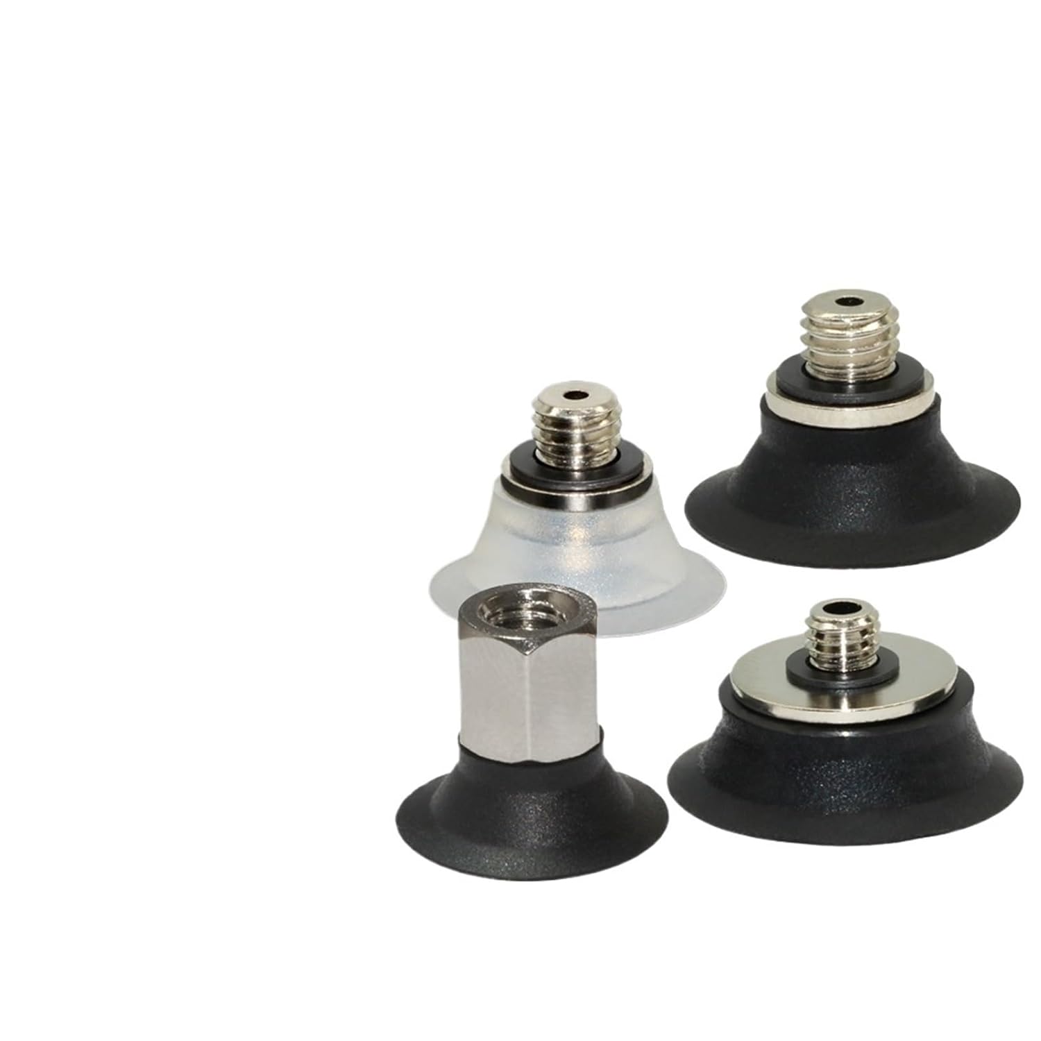 ZP2-02/04/06/08/10/15MU ZP2-B10/15/20/25/30MT Single Layer Mini Vacuum Sucker Suction Cup 5Pcs(ZP2-B02MU,White)