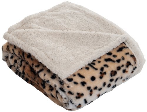 Preisvergleich Produktbild Lavish Home Throw Blanket, Fleece / Sherpa, Tiger by Lavish Home