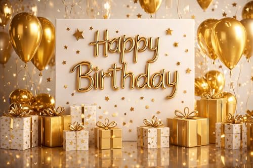 Image of Happy Birthday Theme Backdrop Banner 5x7 ft - Digital Print Cloth Background, Reusable Birthday Party Wall Decoration for Girls, Photo Booth & Stage Decor (BD 20)