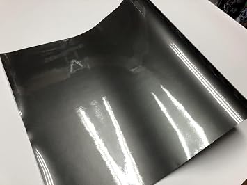 Car Wrap Gloss Metallic Gunmetal Vinyl Wrap Candy Glossy Grey Car Film Sticker With Air Bubble Auto Motorcycle Wrapping Covering Foil, Blue, 20CM X 152CM