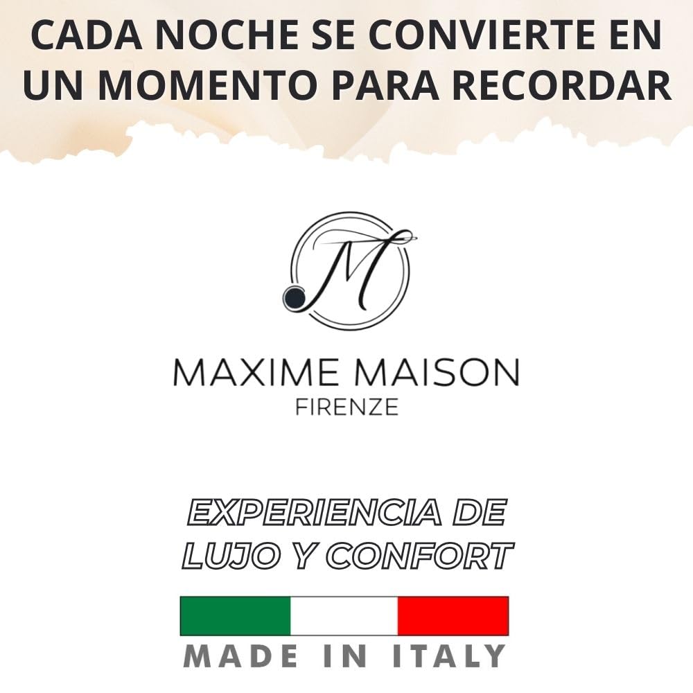 MAXIME MAISON - Topper Viscoelastico (135x200cm) Memory Foam Mattress Topper Topper Colchon Viscoelástico Made in Italy - del Corazón de Italia a Tu Cama: el Topper Que Promete Dulces Sueños