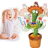 Shengruili Kaktus Plüschtier,Sprechender Kaktus,Kuscheltier Kaktus,Tanzender Kaktus Plüschtiere,Aufnehmen Lernen zu Sprechen Plüsch Puppe,Kaktus Plüsch Spielzeug