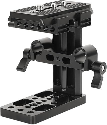 Miniatura 5 de CAMVATE Placa de liberación rápida con bloque de riel ajustable de 0.591 in hacia arriba y hacia abajo para plataforma de montaje en hombro - 2649