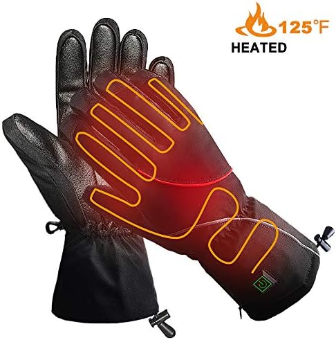 Refial Heated Gloves Electric Gloves for Women Men,Waterproof Winter Gloves Warmer Non-Slip Cold Weather Thermal Gloves for Hiking Skiing Cycling&Hunting L