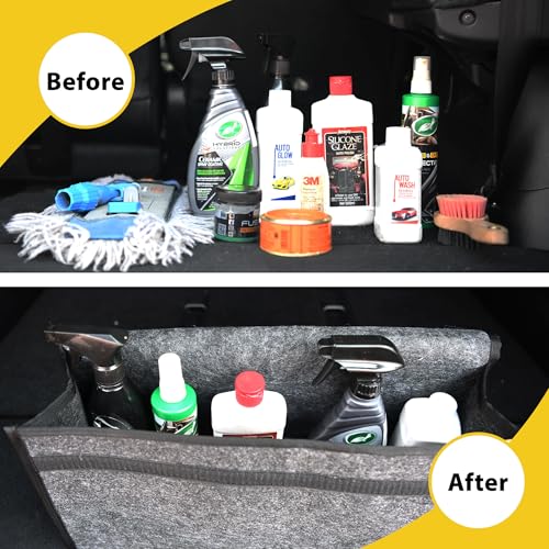 UPAAJ Car Trunk Organizer, Large Foldable Car Storage Organizer, Anti Slip Car Boot Organizer, Car Organiser and Storage, Utility Tool Bags, Car Accessories Bag, Tools Organiser, All Car Organizer 6