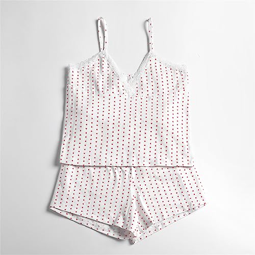 Image of Yuemengxuan Women Two Piece Outfits Y2k Boy Shorts Set Sleeveless Crop Top Button Down Shorts Set Loungewear Pajamas Set