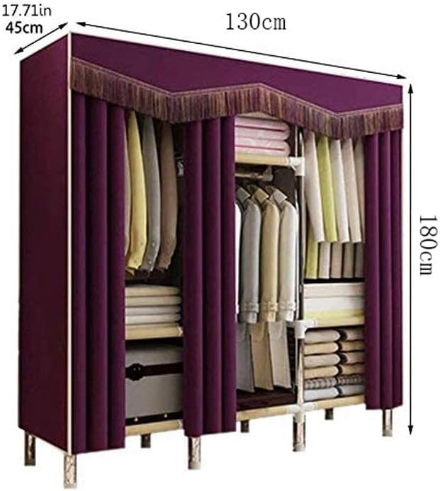 Wardrobe Locker Clothes Portable Closet Storage Bag Shelf Standing(E)