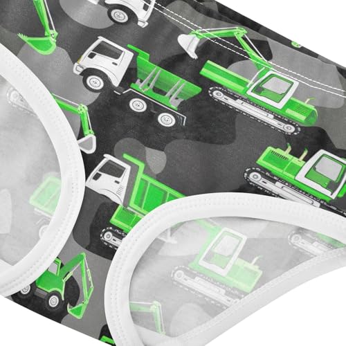 Joisal Cotton Toddler Girls Underwear Construction Vehicles Camo Panties for Girl Bright Kids Briefs Undies 2t4