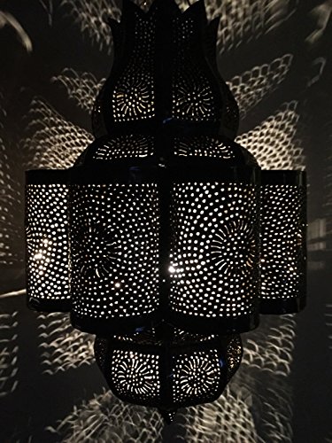 Orientalische Lampe Pendelleuchte Rostfarben Harun E27 Lampenfassung | Marokkanische Design Hängeleuchte Leuchte aus… – Bild 6
