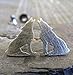 Howling Wolf Stud Earrings Antiqued Sterling Silver Handmade in USA