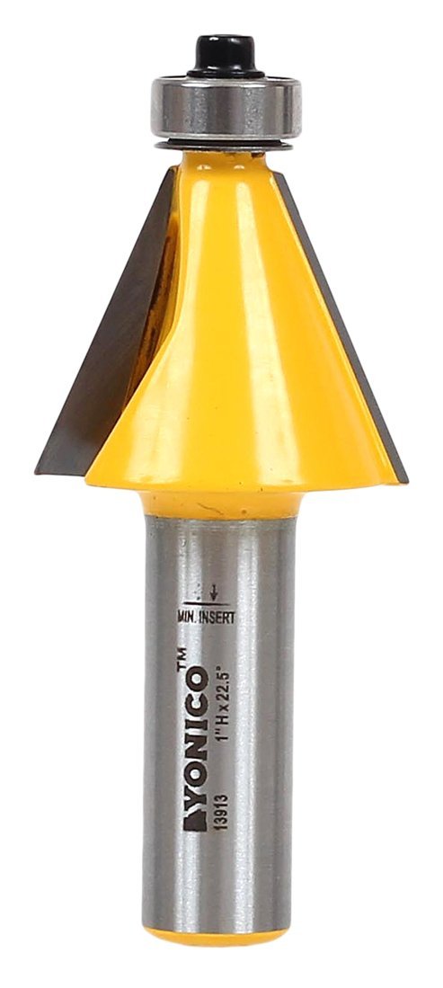 Yonico 13913 22.5 Degree Bevel Edge Forming Router Bit 1/2-Inch Shank