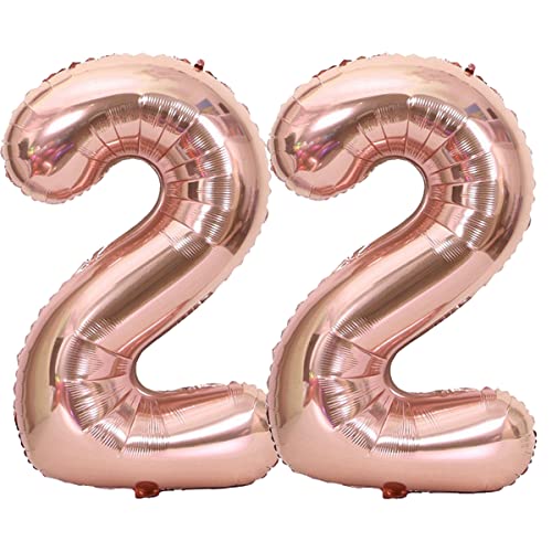 FAMULIA 22 数字 風船 バルーン 誕生日 大きい 90cm 2個セット