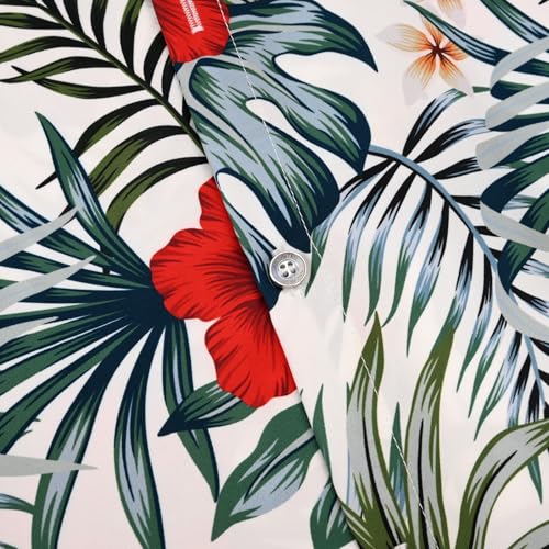 Image of Hawaiian Shirt for Men Tropical Shirts Summer Beach Button Down Short Sleeve Luau Aloha Floral Cruise Vacation Outfit 2026