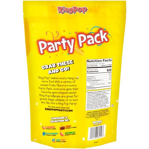 Ring Pop 1-00-41116-26219 Halloween Bulk Variety Candy - 20 Ct Individually Wrapped Lollipops W/ Assorted Flavors thumb #5