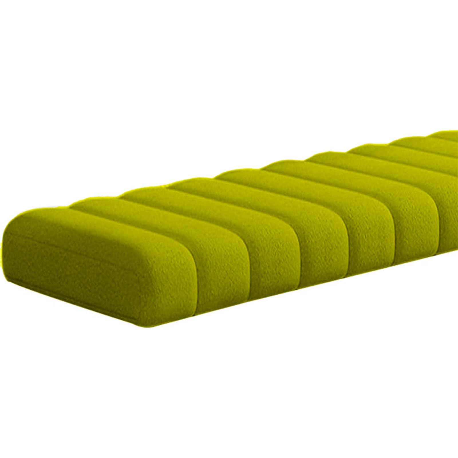 Outdoor/Indoor Bench Cushion 120cm/150cm/80cm/90cm x 40cm/30cm 2/3 seater Rectangle Bench Seat Pad for Bay Windows, Garden Patio, Long Chairs & Porch Furniture,Light Green,35x150cm