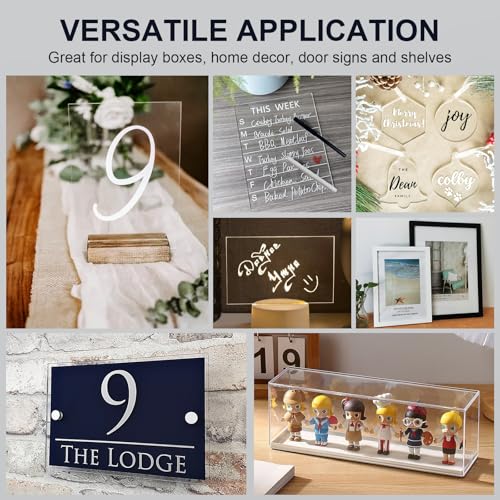 7 Pack 8"×10" Clear Transparent Plexiglass Sheets, 1/25” (1mm) Thick Plexiglass Sheets, Extrusion Process Acrylic Sheet for Photo Frame Glass Replacement, Art Protectors, DIY Craft Projects - Image 6