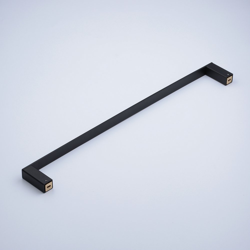 Barra de la Toalla de baño de 24 Pulgadas Sola Barra de Toalla montada en la Pared, Pintura Negra, Beelee BA8501B