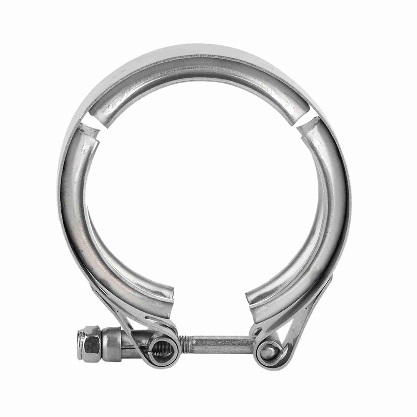 Morsetto di Scarico, Acciaio Inossidabile Universale 2,5 Pollici 63 Mm Car Auto V Band Turbo Downpipe Morsetto di Scarico Vite M6