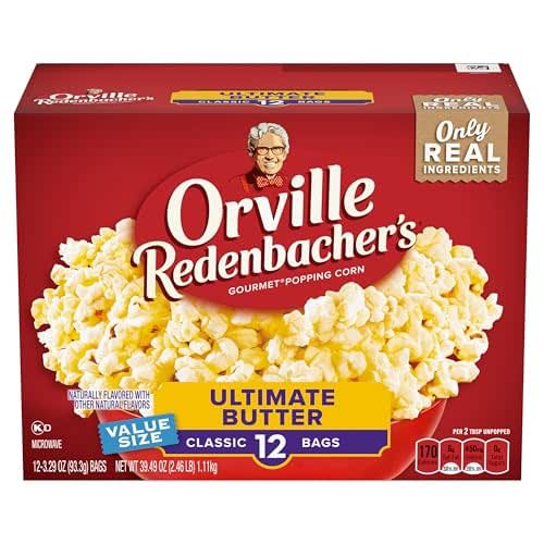 Orville Redenbacher’s Microwave Popcorn Value Size, Ultimate Butter Flavor, 3g