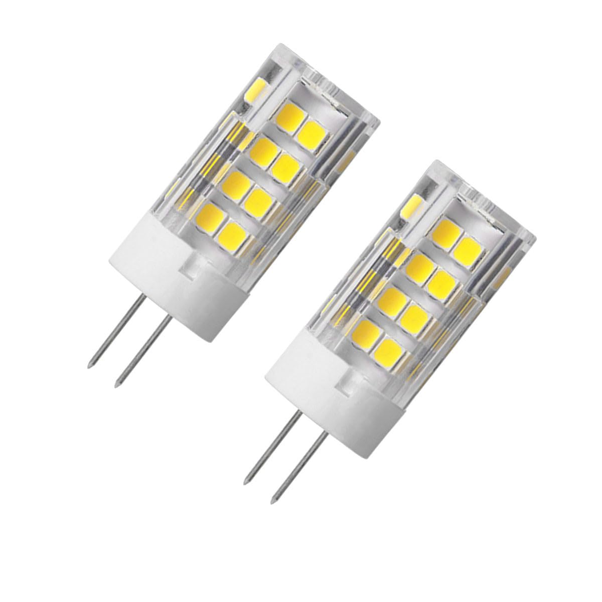 Aoxdi G4 LED Light Bulbs 5W, 51 SMD 2835 LED Lamp, Energy Saving, AC 220-240V, 2-Pack, Cool White