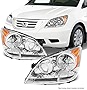AKKON - Fits 2008 2009 2010 Honda Odyssey Van Front Chrome Housing Headlights Headlamps Assemblies Replacement