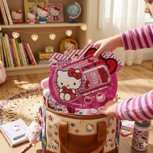 Image of Hello Kitty 5 pcs Stationery SetSchool Supplies Kit Multicolor Return Gift for Kids Age 3 Years +