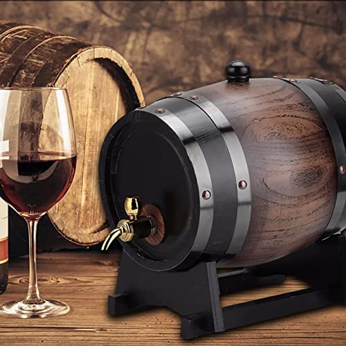Hao Rizi-wijn maken vaten Houten vat Vintage Gestreepte Brandy Whisky Barrel Oak Wine Ton Container met kraan Wijnaccessoires - Image 3