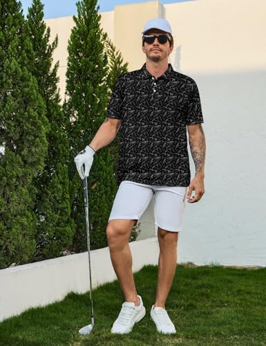 Camisa Polo Masculina Divertida, Manga Corta, Secado Rápido para Golf y Casual de Negocios miniatura 7