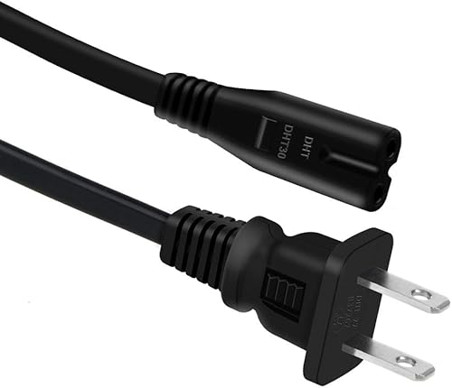 J-ZMQER 5ft1.5m UL Listed AC in Power Cord Outlet Socket Cable Plug Lead Compatible with Edifier iF360 IF360BT Esnia Home Music CentreDock FM Radio