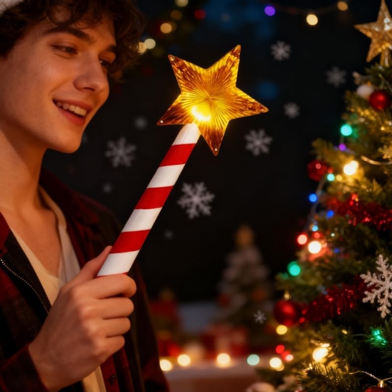 Magics Wand Christmas Light Controller, Musical LED Star Controller, Wireless Remote Control Switchs Outlet Kitss for Christmas Tree Decorations String Light Controllers (2)