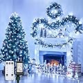 Minetom 328 Ft 1000 LED Christmas Tree Lights Outdoor Indoor String Lights with 8 Modes Waterproof Twinkle Xmas Light with Remote, Plug in Rice Lights for Tree Room Christmas Decorations, Cool White