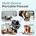COSLUS Mini Water Flosser for Travel: Portable Compact Design, Cordless Oral Irrigator with 4 Modes, Removable Tank, IPX7 Waterproof for Braces, Orthodontic, Sensitive Teeth On-The-Go Use, Black, T40