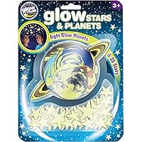 The Original Glowstars Glow in the Dark Stars and Planets – Realistic Ceiling & Wall Stickers for Kids' Bedroom, Educational Solar System Space Room Decor, Glow Galaxy Kit for Nighttime Fun