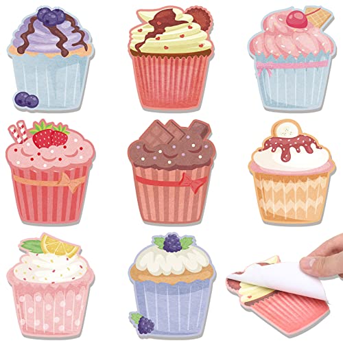 Notes adhésives mignonnes pour le bureau et la maison : 8 blocs cupcake pour votre quotidien