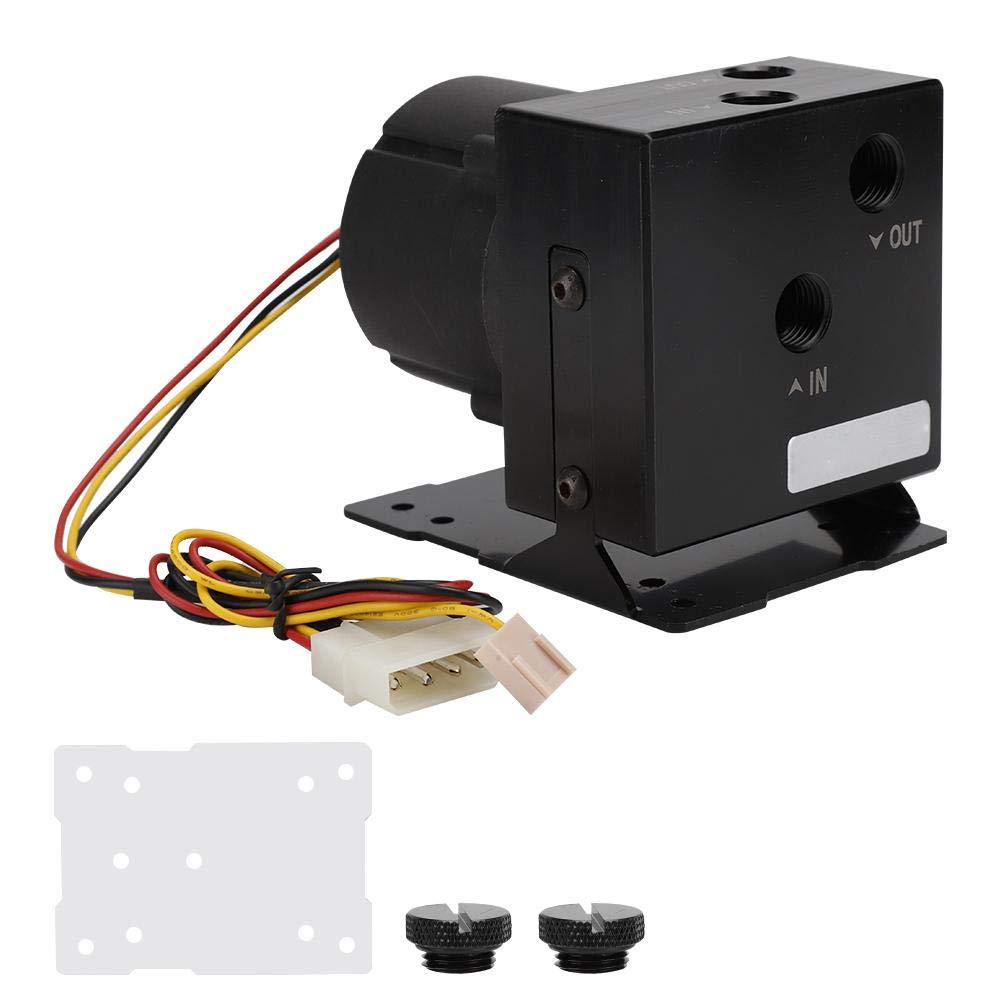 Water Cooling Pump, 1200L/H, G1/4 Thread 12V 1.8A DC Water-Cooled Pump Water Cooler with Bracket for Desktop Computer