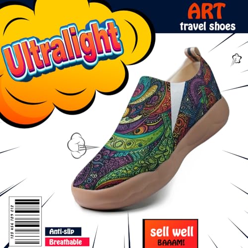 Men's Knitted Slip On Loafers Ultra Lightweight Breathable Sneakers Comfort Summer Ready Walking Shoes4