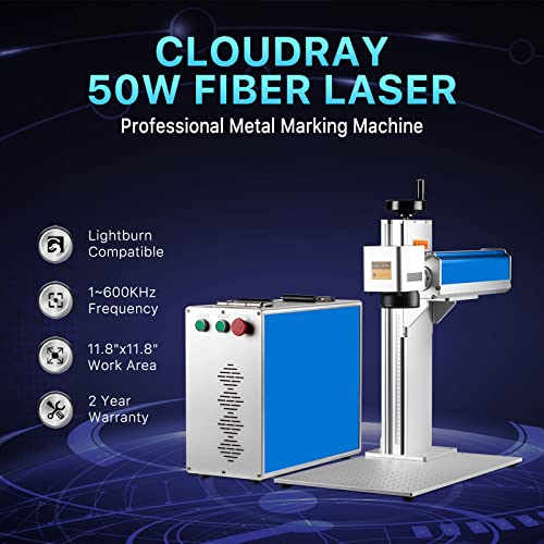 Cloudray Jpt Lp 50W Fiber Laser Marking Machine Engraver Metal Tainless Steel For Metal Marking (300X300Mm / 11.8"X11.8") #TOP1